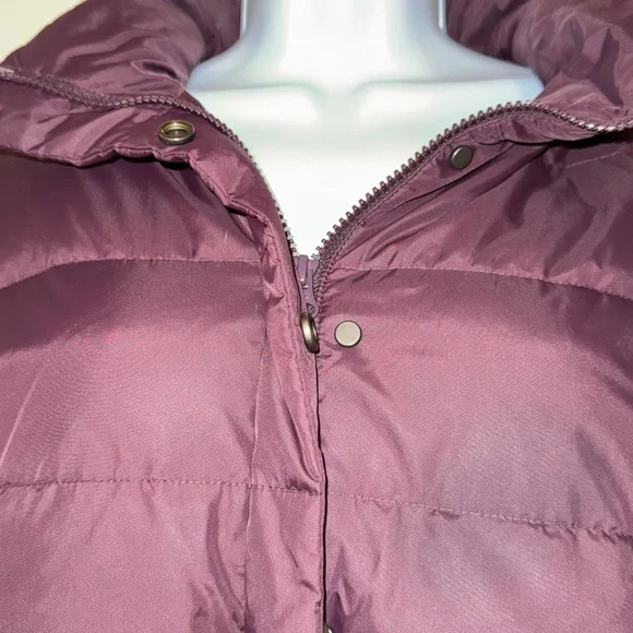 Eileen Fisher Plum/Eggplant Hooded Puffer Vest - Picture 5 of 9